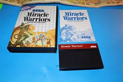 Miracle Warriors: Seal Of The Dark Lord For Sega Master System Complete With Map • $39.95