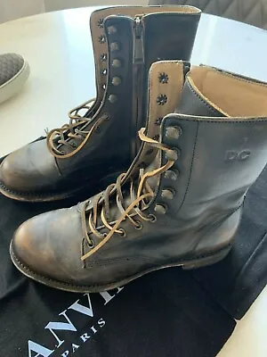 Authentic Dsquared2 Dsquared D2 Shoes DC Boots High Top Brown Leather 40 7.5 7 • $149