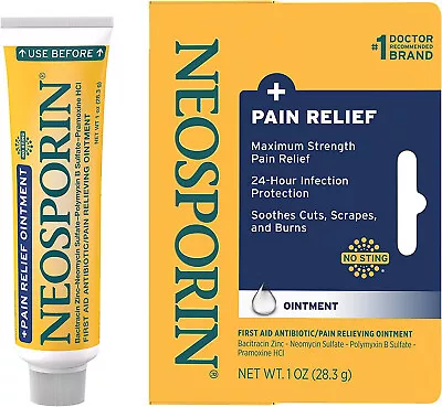 £16.56 • Buy Neosporin Plus Pain Relief Topical Antibiotic Ointment  1oz Tube