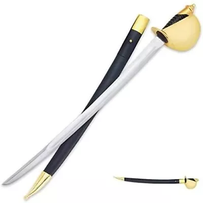 1860 U.S. Navy Cutlass Carbon Steel Sword With Scabbard • $63.99