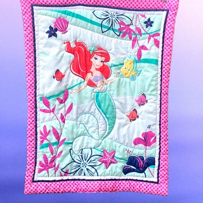 $45 • Buy Disney The Little Mermaid Ariel Sea Treasures Crib Bedding Comforter Blanket