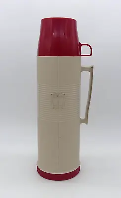 Vintage Thermos Quart Size Vacuum Seal Bottle W/Original Lid & 1 Cup Model 2402 • $14.24