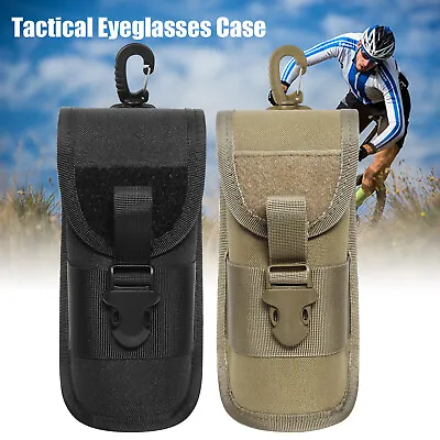 $9.98 • Buy Sunglasses Hard Case Tactical Eyeglasses Sturdy Carrying Case With Belt Clip New