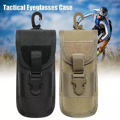 $9.98 • Buy Sunglasses Hard Case Tactical Eyeglasses Sturdy Carrying Case With Belt Clip New