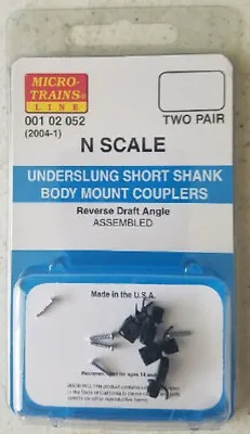 N MICRO TRAINS  001 02 052  2004-1  Underslung Body Mount Short Shank Couplers • $16