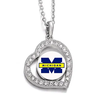 Special Michigan Wolverines Womens Sterling Silver Link Chain Necklace D19WBG • $21.95