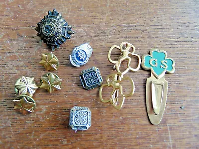 Mixed Lot Of Vintage Pins Etc-girl Scout 4-h Aaa Uniform Stars & Button • $9.99