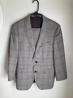 HUGO BOSS Guabello Suit 36S Grey Plaid/Checkered. • $99.99