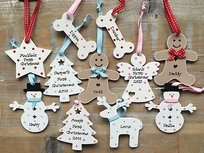 Personalised Christmas Tree Decoration Angel Star Babys First Santa's Magic Key • £0.99