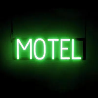 MOTEL LED Sign - Green | Neon Signs For Hotels & Motels | Motel Sign With 8 Anim • $254.66