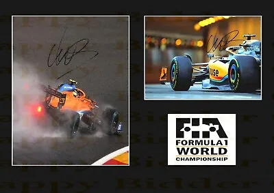 A4 Size Signed Lando Norris McLaren Racing Monaco. Racing In The Wet Awesome • $12.42