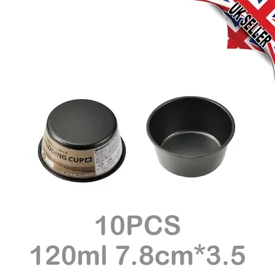 10Pcs Mini Tart Tins Mince Pies Pudding CUP Xmas Individual Round Non-Stick UK • £15.99