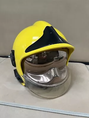 MSA Gallet Fireman Helmet Size Range: 53-63cm Chin Strap Visor British Army • £189.99