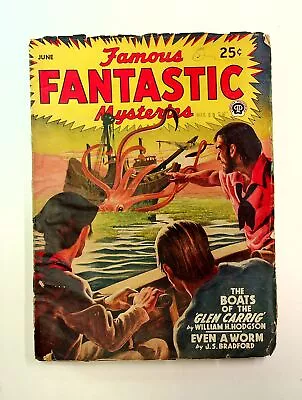 Famous Fantastic Mysteries Pulp Jun 1945 Vol. 6 #5 GD- 1.8 Low Grade • $9.40