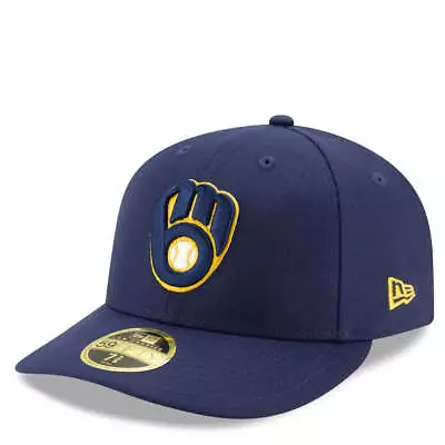 Milwaukee Brewers 59fifty New Era Navy Low Pro Fitted Hat • $9.95