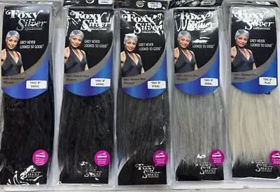 Foxy Silver 100% Human Hair For Weave YAKI (SALT & PEPPER) • $19.99