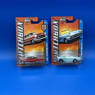 2013 Matchbox Chevy Bel Air Convertible MBX Adventure City & ‘55 Cadillac Red • $8