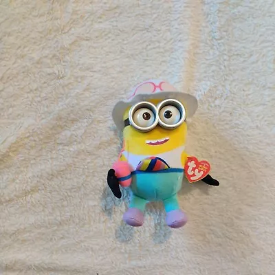 Minion Despicable Me 3 Ty Beanie Baby Jerry In Tourist Outfit Stuffed Toy  • $9.98