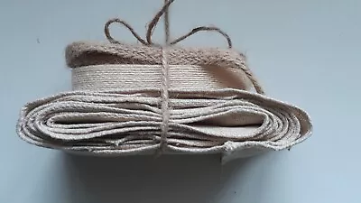 Natural Jute And Wired Burlap Linen - 8mtrs • £3.75