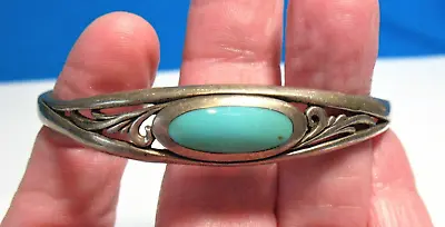 Kabana Kbn Sterling Silver Inlaid Turquoise Cuff Bracelet 13.9 Grams • $175