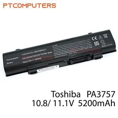 Laptop Battery For Toshiba Qosmio F60 F750 F60-00Y PA3757U-1BRS PABAS213 Series • $42.85