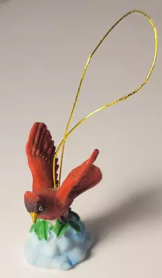 Resin Cardinal Bird Figure Mini Ornament • $2.39