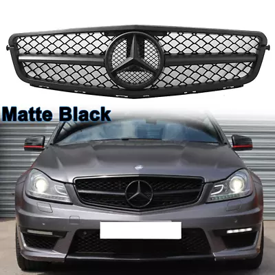 AMG Style Grille Grill W/3D Emblem For Mercedes Benz W204 C180 C250 C350 2008-14 • $67.74