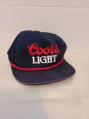 Vintage Coors Light Beer Trucker Snapback Rope Cap Hat Brew Masters • $25.68