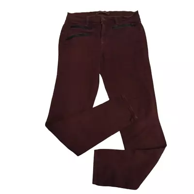 J Brand Zoey Zippered Skinny Jeans Lava Maroon 28 • $14