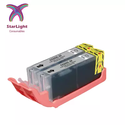 2 Grey Ink Cartridge CLI526GY Fits For Canon MG6150 MG6250 MG8150 MG8170 MG8250 • £4.59