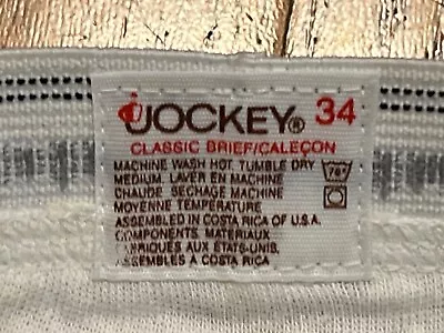 ONE (1) Vintage 1987 JOCKEY™ Classic Cotton Brief Men Sz 34 Y-Front Style 9007 • $15.95