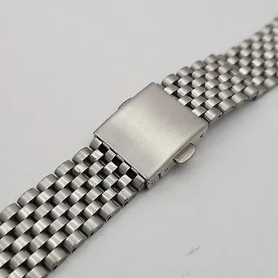 Rare And Beautiful Stainless Steel Watch Bracelet/watch Band 18mm • $21.50