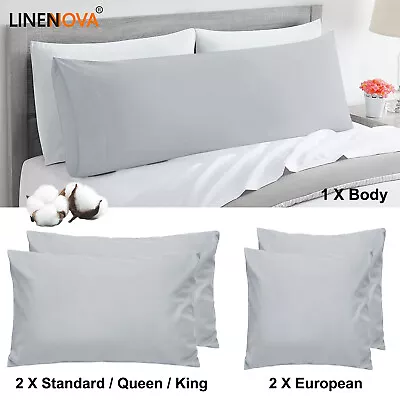 100% Luxury Cotton Pillowcases Soft Breathable Antibacterial Pillow Cover AU • $16.99