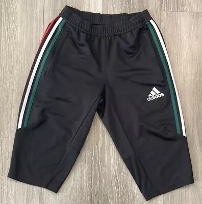 Men's Adidas Team 3/4 Soccer Training Pants Black Red White Green Mexico Sz S • $12