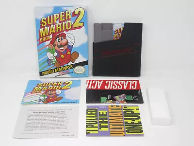 Super Mario Bros 2 Mario Madness Nintendo NES With Box Manual & Inserts • $62.45