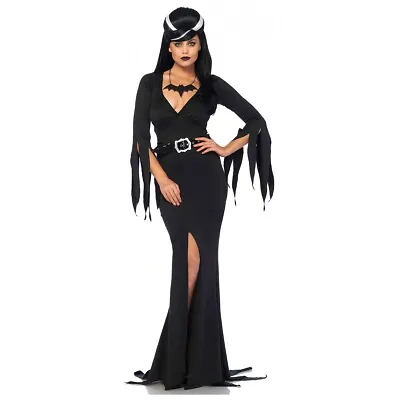Vampire Costume Adult Morticia Addams Halloween Fancy Dress • $77.95