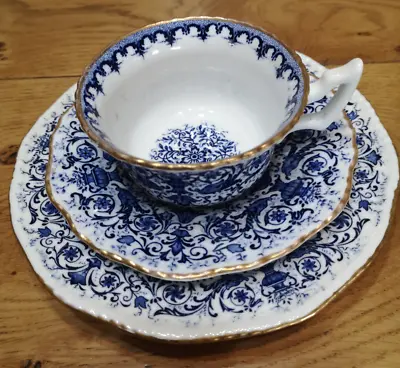 Antique Blue & White Coalport Trio Cup Saucer Plate 1897 • £32