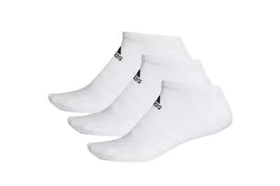 $35 • Buy 3PK Adidas Unisex Cushion Low Cut Socks Gym Training Sportswear Size M White