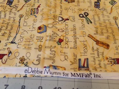 1 Yd X 44  Debbie Mumm Vintage  So Many Projects So Little Time  Cotton  #6279 • $12.89