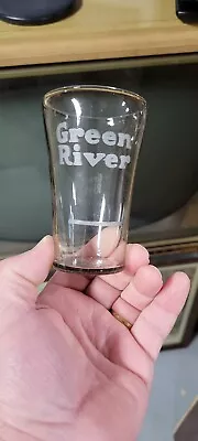 Rare Old Vintage Green River Acid Etched Bar Glass Pre Pro Advertising Back Bar • $49.99