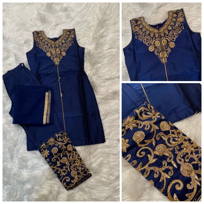 Girls Indian Punjabi Pakistani Trouser / Pant Suit Size 32 (10 - 11 Yrs Approx) • £55