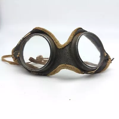 Antique Vintage Steampunk Goggles Motorcycle Riding Glasses Eye Wear Bike • $41.30