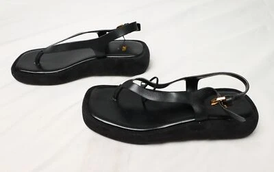 $53.99 • Buy ZARA Women's Zara Women's Chunky Flatform Leather Sandals CB7 Black Size US:5