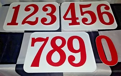 3 -7 X 10 Number Plates With 9-NOS NUMBER Decals MX Motocross BMX Vintage AHRMA  • $51.27