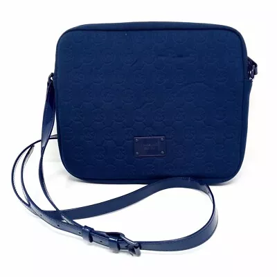 Michael Kors Blue Embossed Soft Neoprene IPad Tablet Crossbody Bag Pouch Case • $24.95