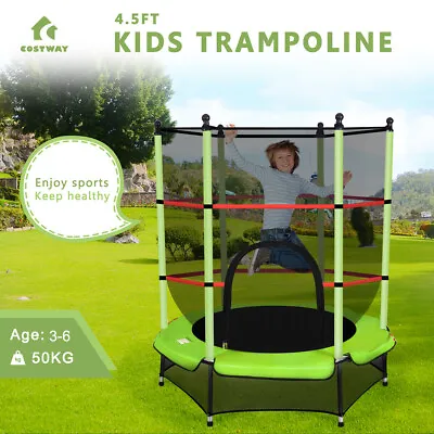 $999.99 • Buy Upgrade 4.5ft Trampoline Round Trampolines Kids Enclosure Safety Net OutdoorGift