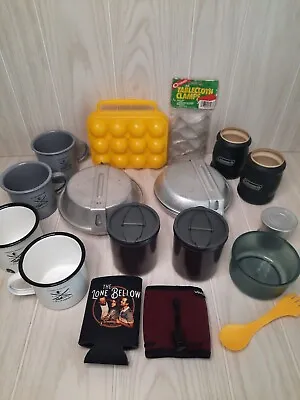 $25 • Buy Camping Lot Cook Kits Cups GSI Outdoors Coleman Vintage