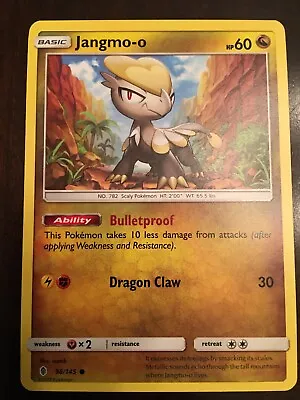 JANGMO-O Pokemon Sun & Moon Guardians Rising 98/145 Near Mint DRAGON Common X1 • $0.99