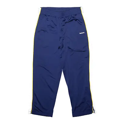 REEBOK Mens Blue Regular Straight Track Pants L W34 L28 • £15.99