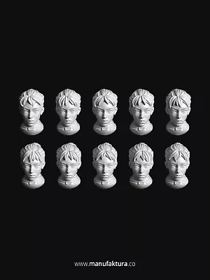 Sisters Of Battle 06c Heads X10 - 28mm Scale Resin Bits By Manufaktura Minis • $8